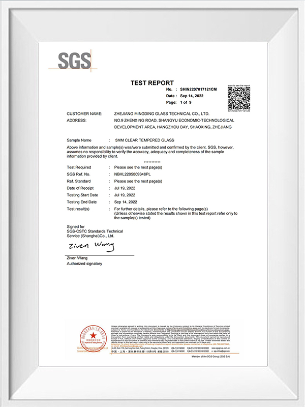 Zhejiang Mingding Glass Technology Co., Ltd.