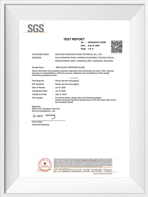 Zhejiang Mingding Glass Technology Co., Ltd.