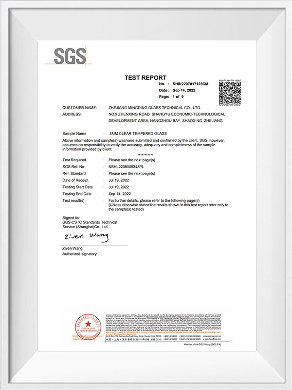 Zhejiang Mingding Glass Technology Co., Ltd.